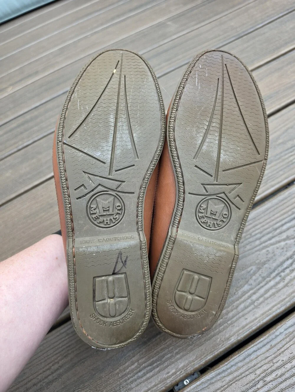 Mephisto Hurrikan Spinnaker Moc Toe Boat Shoes Hazelnut Leather Size 10